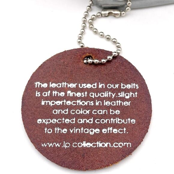 NWT Linea Pelle Brown Genuine Leather Belt Size Small Double Prong Buckle NEW - Picture 11 of 15